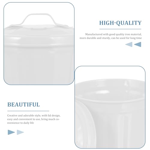 Pequeña caneca de basura con tapa para escritorio 4.33x3.54x3.54 in miniatura 5