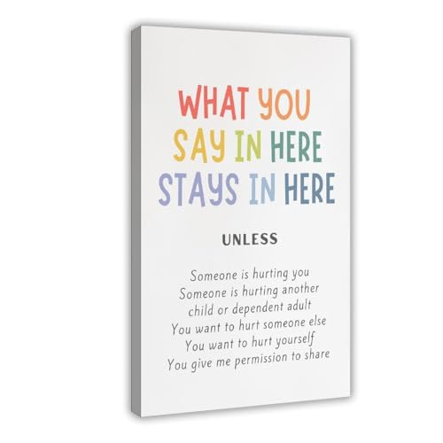 TONITOTA What You Say in Here Therapy Office Print Confidentiality