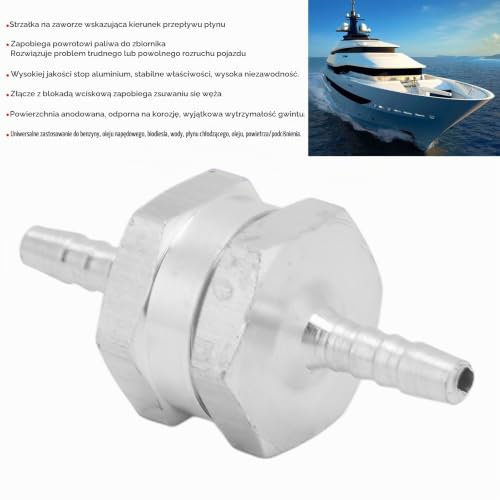Jednokierunkowy Liniowy Zawór Zwrotny Zawór Zwrotny Powietrza i Wody Zawór Zwrotny Gazu ze Stopu Aluminium na Paliwo Benzyna Benzyna Napędowy Woda (4mm)