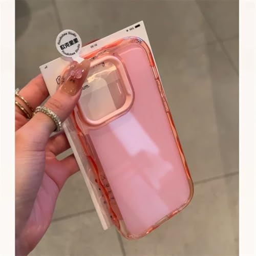 Coque de Protection de Luxe pour iPhone 16 étui souple antichoc esthétique rose haut de gamme