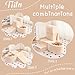 Tiita Foam Climbing Blocks with Small Ball Pit Playground for Baby, Climb and Crawl Playset 5-Piece - Indoor Soft Play Climber for Playtime Fun, Beige