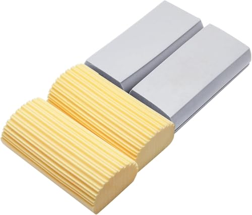 Image of 4Pcs Reusable Damp Clean Duster Sponge，Efficient Cleaning Duster for Dust, Debris,and Stains,Brush Magic Eraser Sponge for Ceiling Fan,Blinds,Baseboard,Gray and Yellow