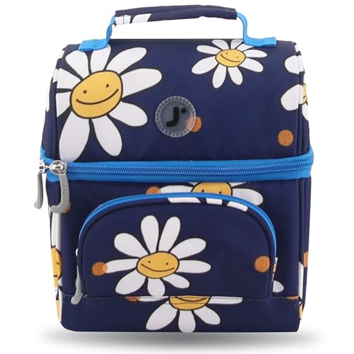 Image of J World Corey Kids Lunch Bag. Insulated Lunch-Box for Boys Girls, Joy Daisy