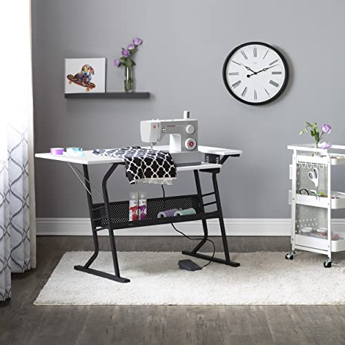 Sew Ready Eclipse Hobby/Sewing Craft Table, Black/White #TOP3