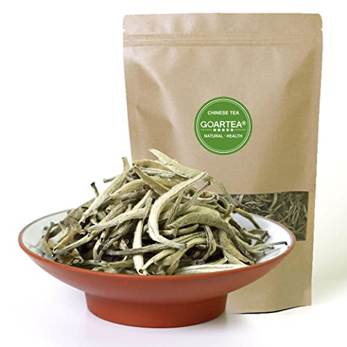 GOARTEA 250g (8.8 Oz) Premium Chinese Organic Bai Hao Yin Zhen BaiHaoYinZhen Silver Needle White Loose Tea Blanco Cover