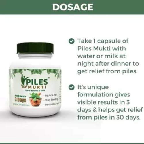 Image of Sogo Teleshopping Piles Mukti Capsules | Effective Relief from Bawasir Pain, Discomfort, Burning, Itching | Ayurvedic Piles Medicine |Approved by Ministry of Ayush, Govt. of India (10 Days Course)
