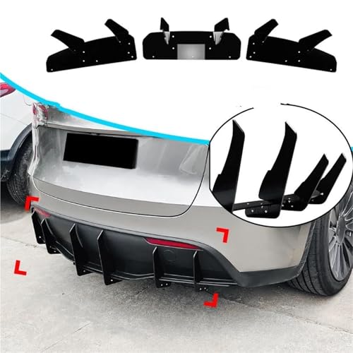 Becquet arrière pour Tesla Model Y 2019-2021+ lèvre de diffuseur noir - 3