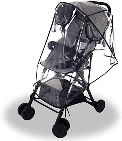 Wemk Stroller Rain Cover Universal, Weather Shield for Stroller Umbrella Pushchair, Ventilation EVA Material Non-Toxic odorless, Baby Care; Waterproof Wind Snowing Weather Shield (Medium)