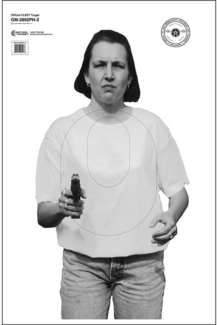 Law Oklahoma CLEET Approved Photo Target (Version 2) Rifles Pistols Arrows Hunting Shooting Range Enforcement Training