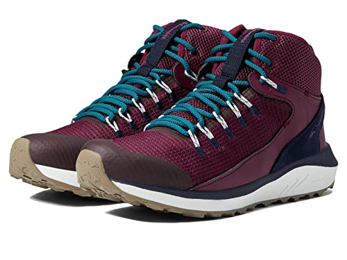 Image of Columbia Women's Trailstorm Mid Waterproof Hiking Shoe, Marionberry /Deep Water, 10.5