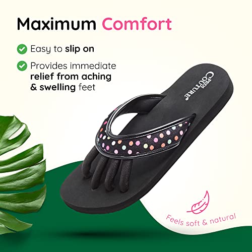 Pedicure Sandals with Built In Toe Separators for Women - Comfortable Spa Style Flip Flops for Home, Salon, Yoga & Gym Use2