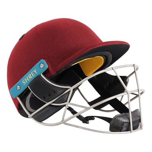 Image of Shrey Master Class Air 2.0 Stainless Steel Maroon Medium Cricket Helmet