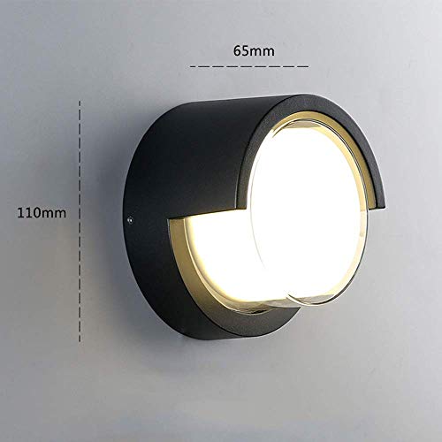 Image of JACKAL 12 Watt Warm White LED Outdoor Wall Lights, Gate Lights Waterproof (Round) - Fancy Exterior Wall Mounted Light, Wall Lamp | IP65 Grade Waterproof Aluminium Body - 6 Months Warranty