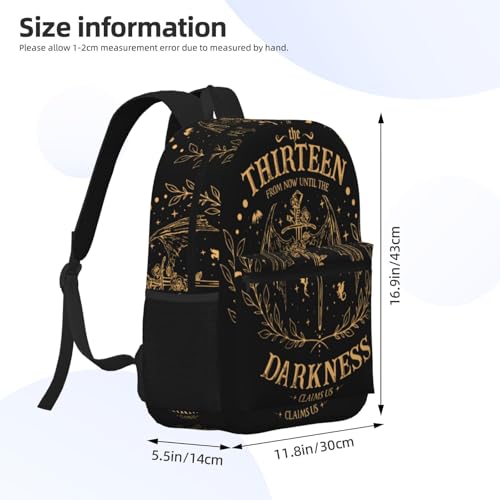 The Thirteen Lightweight Throne Of Glass 17 Inch Backpack College Bookbags For Men Women Casual Daypack For Weekender Business Hiking4