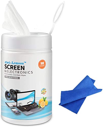 Monitor Wipes, Pre-Moistened Computer Screen Wipes for Electronics, Computer Monitor Cleaning Wipes
