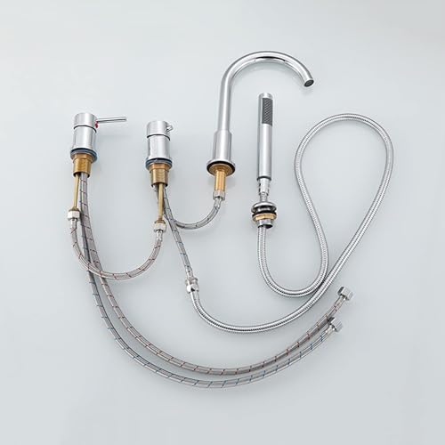 Ensemble de douche thermostatique doré anti-brûlure avec mitigeur de bain - 4