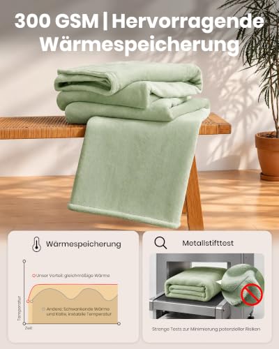 Good Nite Fleecedecke, flauschig, Flanell, warm, weich, Überwurf für Sofa, Couch, Tagesdecke – Ansicht 5