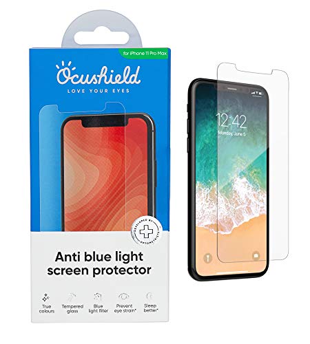 Image of Ocushield Anti Blue Light Tempered Glass Screen Protector for iPhone SE - Protect Your Eyes Reduce Migraines & Improve Sleep