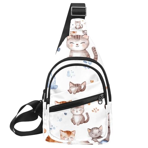 Mochila cruzada pequeña Abstract Cactus bolso de hombro multicolor 30x18x4cm para uso diario