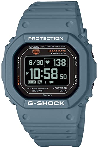 Casio Montre G-Shock DW-H5600-2JR avec cardiofréquencemètre et recharge solaire pour homme actif