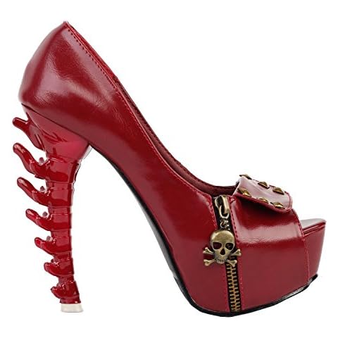 SHOW STORY Wine Red Spring Cleaning Pumps,LF80624WI39,8US,Wine Red Cover