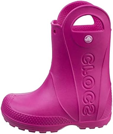 Crocs unisex child Rain Boot, Candy Pink, 7 Toddler US