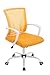 CLP Fauteuil de Bureau Ergonomique Tracy I Hauteur Réglable Revêtement en Maille I Chaise DeTravail avec Accoudoirs, Couleur:Jaune, Couleur du Cadre:Blanc