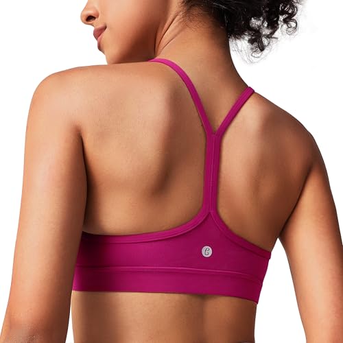 Image of BAYDI Clouduxi Y Back Sports Bra for Women - Padded Racerback Spaghetti Strap Low Impact Workout Yoga Bra, A-C Cups