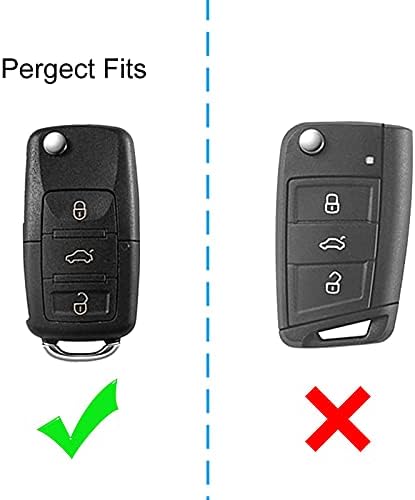 Miniatura 2 de Cacacar Funda para llavero VW Volkswagen, funda de protección completa de TPU suave premium para VW Jetta Golf Polo MK6 Passat Tiguan Beetle (azul)