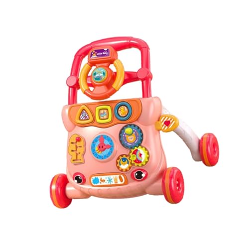 Kokiya Baby Push Walking Toy Music Toy Children Glide Car Toy Baby Steering Wheel Toy Infants 6-12 Months Boys and Girls Baby, red