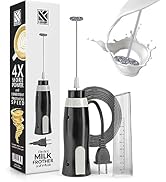 K-Brands Corded Electric Milk Frother with Plug in - Handheld Electric Whisk Stirrer Whipper - Fo...