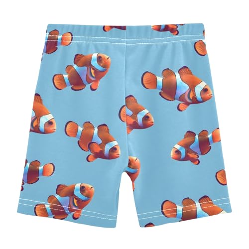 Clownfish Print Girls Shorts Elastic Waist Sports Shorts Girls Leggings Pants for 4-10 Years2