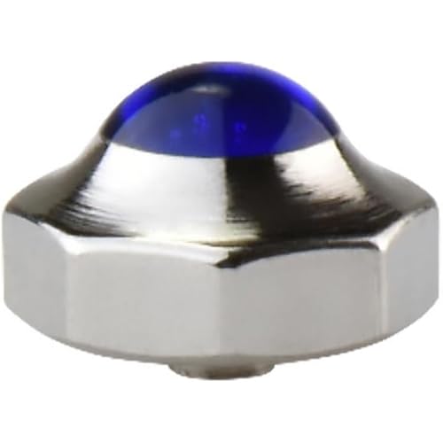 Ewatchparts 1 Watch Crown Compatible With Calibre De Cartier Tank Solo Watch 4.5mm Sapphire Steel Blue