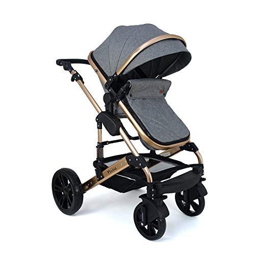 Pixini CALIFORNIA 3 in 1 Wandelwagen, Trio, Kind, Autostoel, Accessoires (Goud/Grijs) - Afbeelding 5