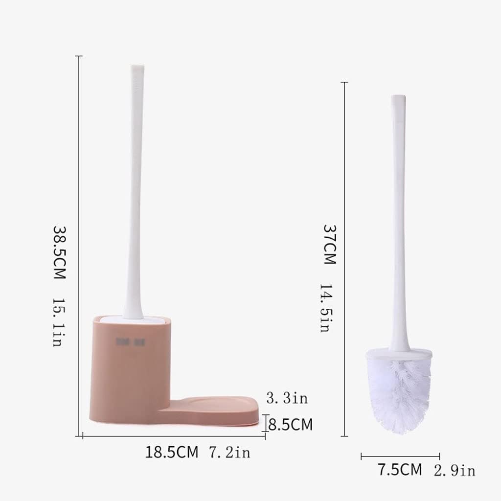 Toilet Brush Holder Long Handle Wall-Mounted Toilet Brush Holder Simple Design Toilet Brush Household Bathroom Dead Corner Cleaning Toilet Brush Set Toilet Brush Holders(A)