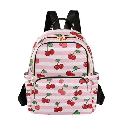 Sac à dos cerise pour femme pour soulager votre dos à l'école
