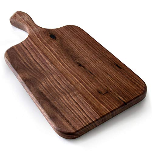 Tabla de cortar rectangular de madera nogal 34x17 cm miniatura 1