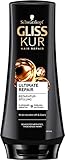 Gliss Kur Ultimate Repair Spülung (200 ml), Haarspülung mit Keratin bietet Reparatur-Pflege für extrem geschädigtes Haar, Pflegespülung für leichte Kämmbarkeit