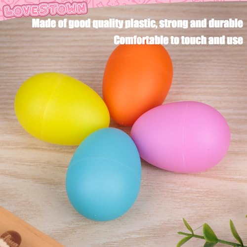 LovesTown 8pcs Plastic Egg Shakers Percussion Instruments Musical Egg Maracas Easter Egg with 4 Colors - Thumbnail 4