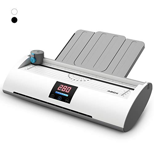 ABOX Laminator Machine, Professional Thermal A4 Laminator Pixseal Ⅱ with Feeding Tray, Trimmer