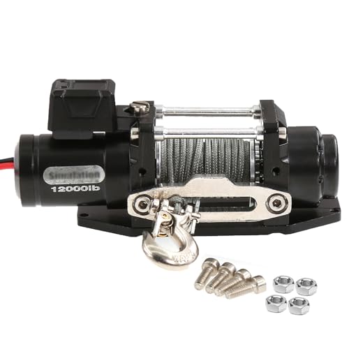 Winche eléctrico remoto para vehículos 1/10 y 1/8 escala miniatura 6