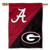 Crimson Tide and Bulldogs House Divided Rivalry Banner Flag