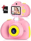OMZER Kids Camera for 4-8 Year Old Girls, Shockproof Cameras Great Mini Child Camcorder for Little Girl with Soft Silicone Shell for Outdoor Play,Pink(16G SD Card Included)…