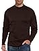 SVSAO Men's Mock Turtleneck Long Sleeve Shirt Casual Basic Thermal Undershirt Lightweigt Pullover Brown