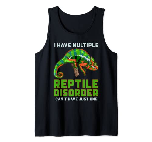 Tengo múltiples trastornos de reptiles Amantes de lagarto divertido Camiseta sin Mangas