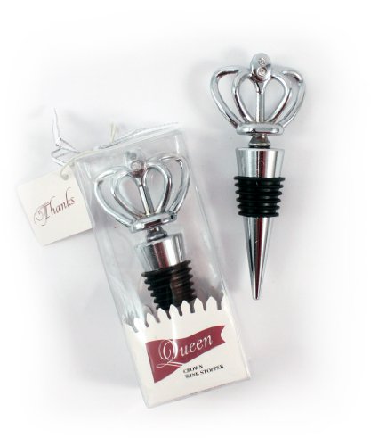 Weddingstar Queen Crown with Crystals Wine Stopper in Gift Packaging