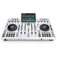 Denon DJ PRIME 4+ WHITE DJ-Controller mit Stem-Trennung auf 4 Decks, WLAN-Streaming, Drop Sampler Mixer, 10.1-Zoll Touchscreen, Beleuchtungssteuerung, Weiß