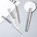 4 Types Metal Combs Professional Aluminum Dressing Comb for Hair Styling,Included Hair Cutting Comb,Metal Rat Tail Comb,Detangling Comb,Handle Comb for Women Men Barber Supplies