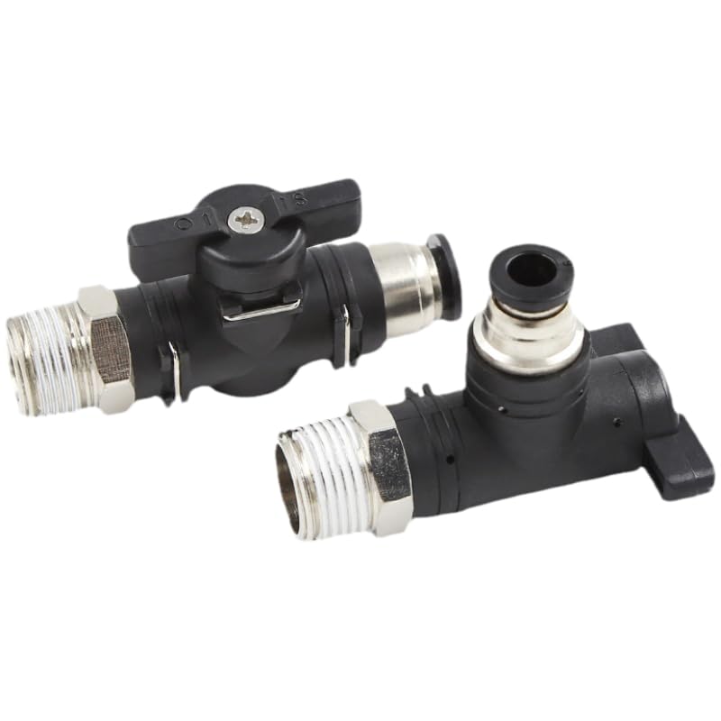 Válvula de bola neumática BC de corte manual y rosca macho para manguera neumática de 10mm 7