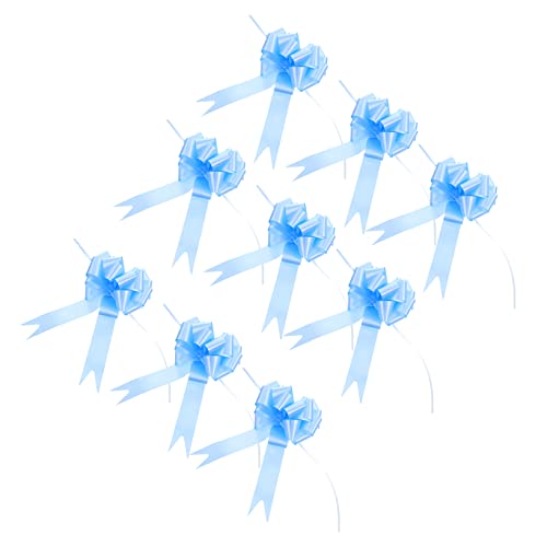 PATKAW 30 Piezas Lazo De Flores Dibujadas a Mano Decorativo Fiesta Accesorios Y Hacer Una Reverencia Arcos Grandes Decoraciones De Despedida De Soltera Arco para Envolver Blue El Plastico